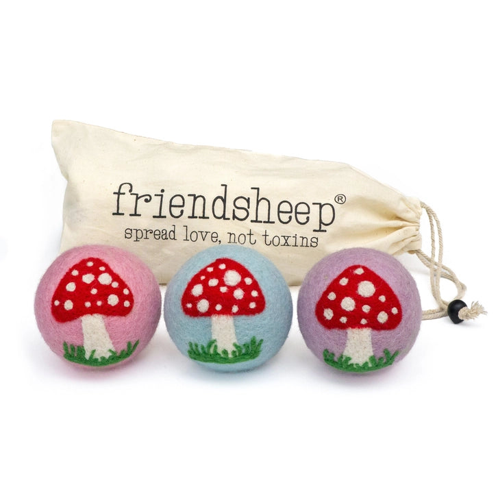 Twilight Mushroom Trio Eco Wool Dryer Balls