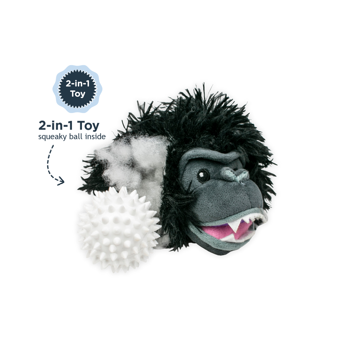 Grizzly 2-in-1 Fetch Ball Dog Toy