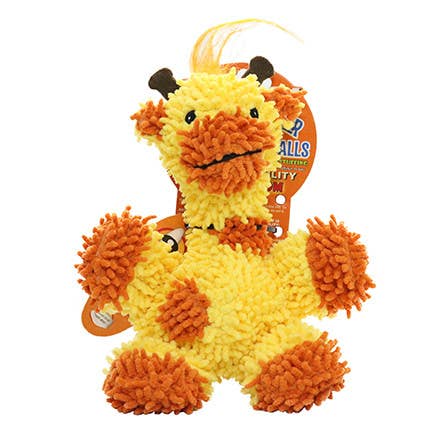 Mighty Jr Microfiber Ball Giraffe, Squeaky Dog Toy