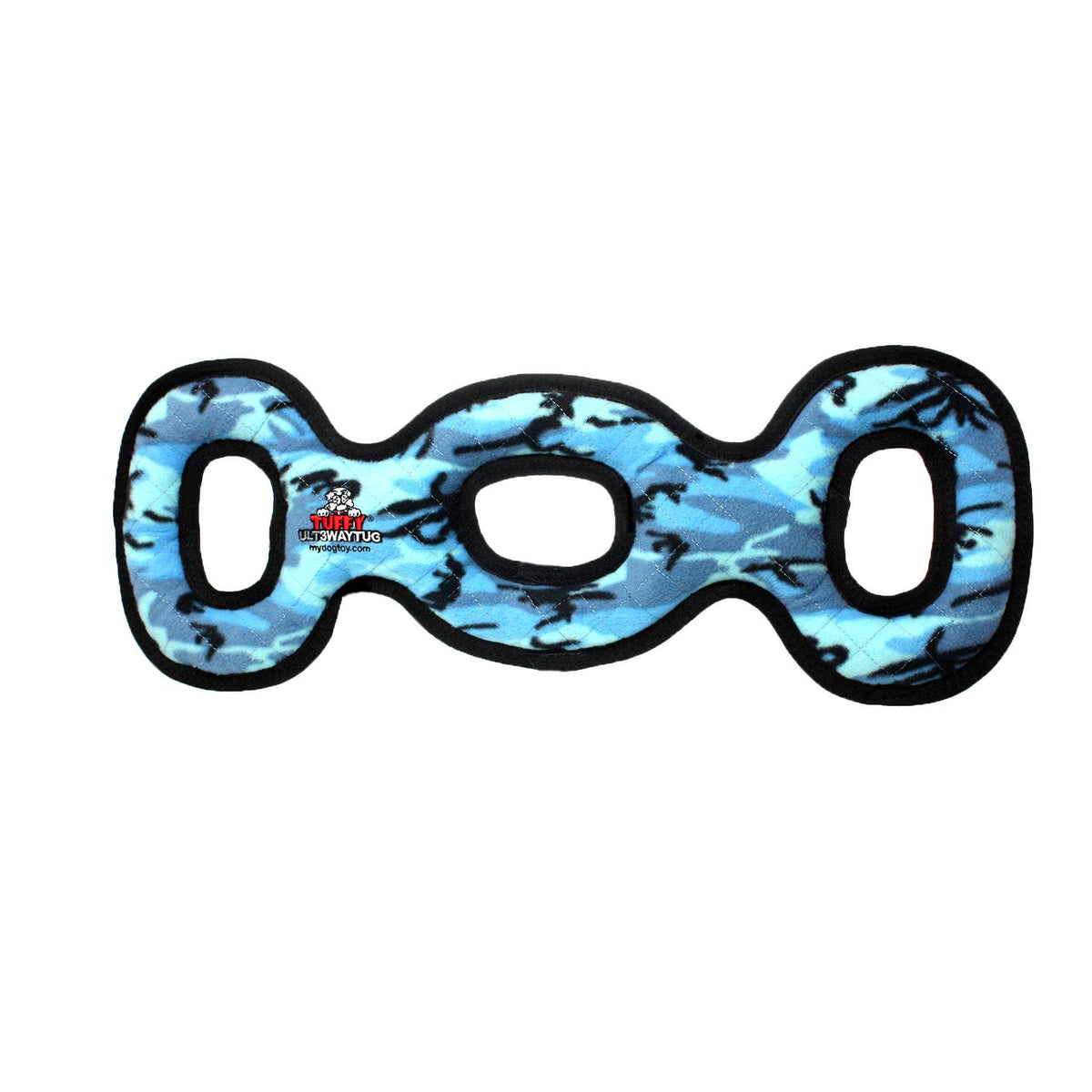 Tuffy Ultimate 3 Way Tug Camo Blue, Squeaky Dog Toy