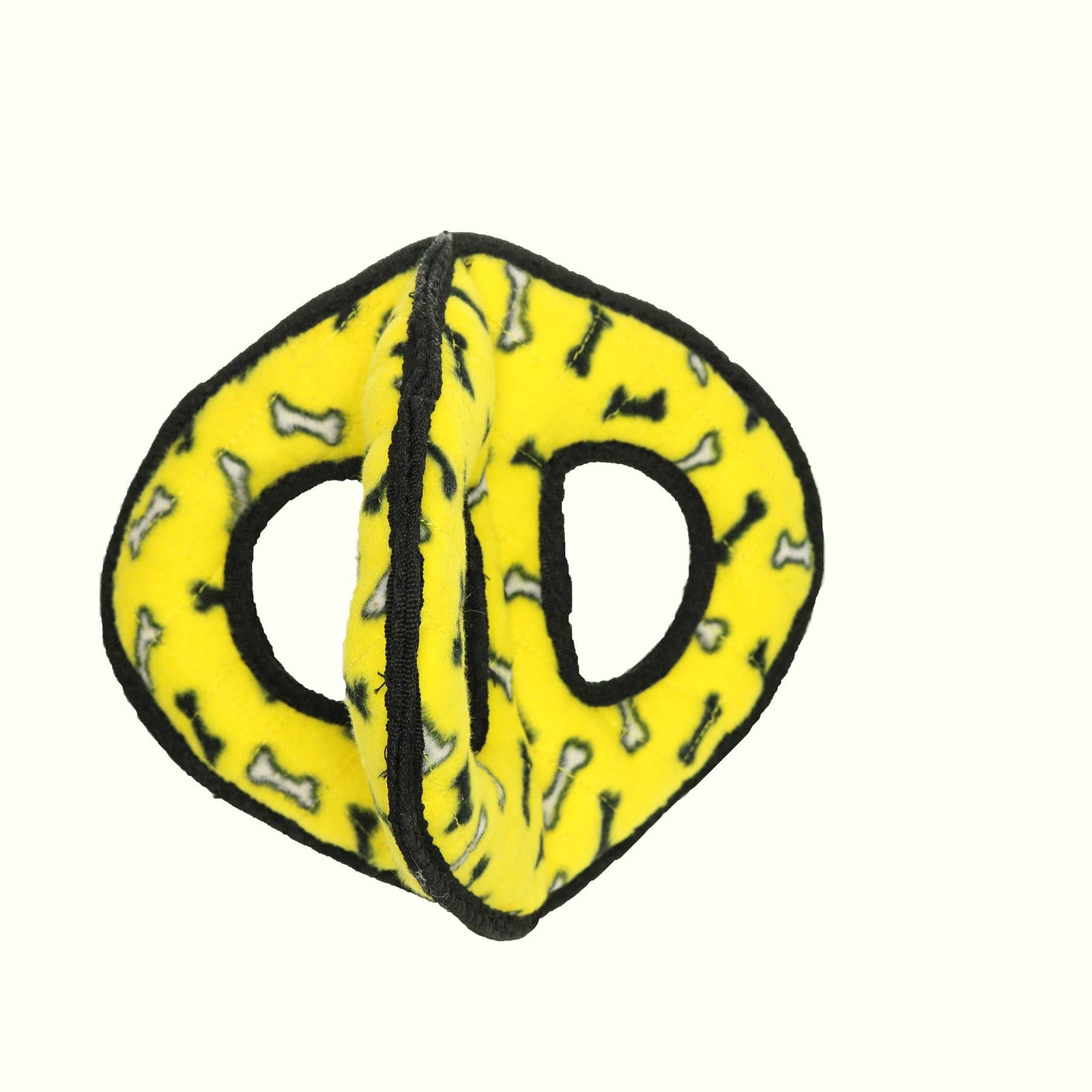 Tuffy Ultimate 3 Way Ring - Yellow Bone, Squeaky Dog Toy