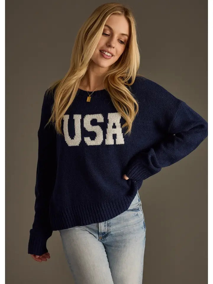 Panache Lightweight Navy Sweater