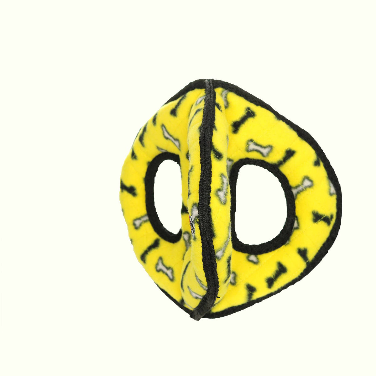 Tuffy Ultimate 3 Way Ring - Yellow Bone, Squeaky Dog Toy