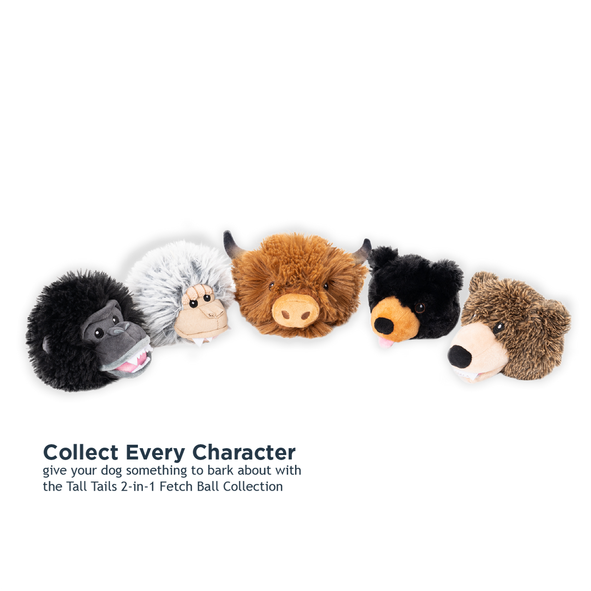 Grizzly 2-in-1 Fetch Ball Dog Toy