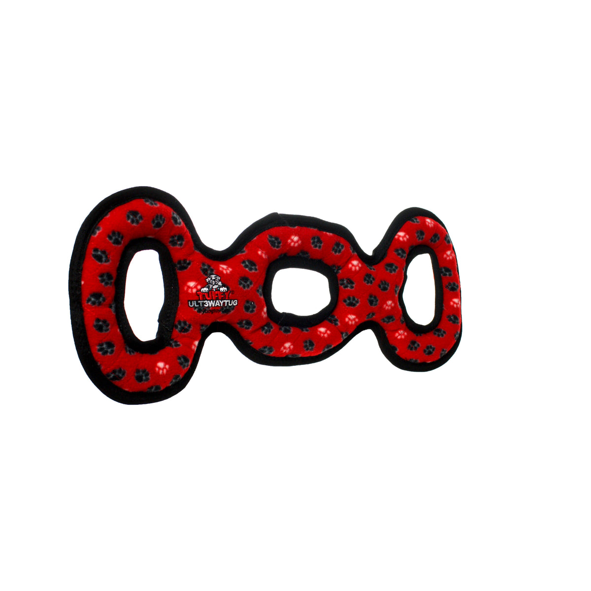 Tuffy Ultimate 3 Way Tug - Red Paw, Squeaky Dog Toy