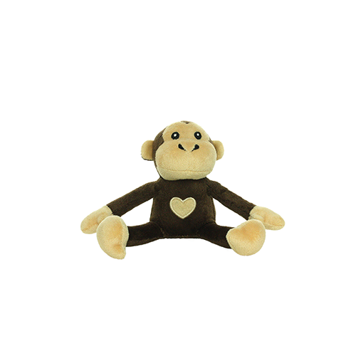 Mighty Jr Safari Monkey - Brown Squeaky Dog Toy