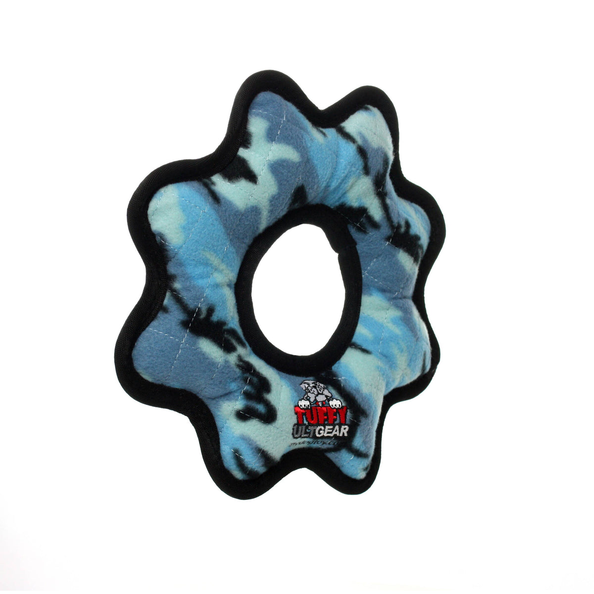 Tuffy Ultimate Gear Ring - Camo Blue, Squeaky Dog Toy