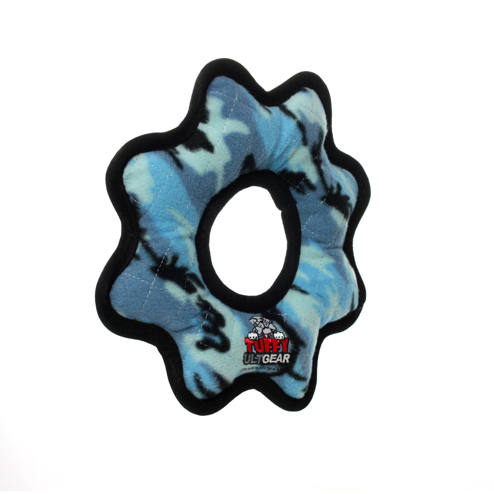 Tuffy Ultimate Gear Ring - Camo Blue, Squeaky Dog Toy