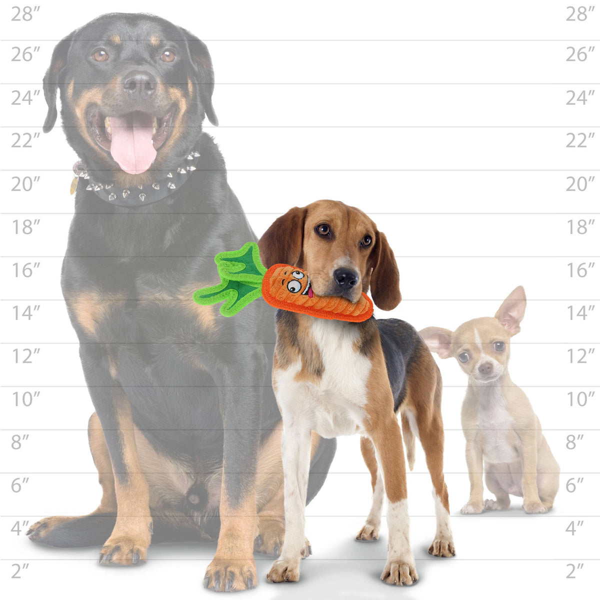 Tuffy Funny Food Jr Carrot, Squeaky Dog Toy