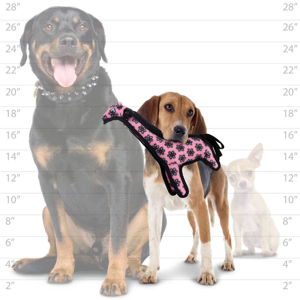 Tuffy Jr Zoo Giraffe Pink, Squeaky Dog Toy