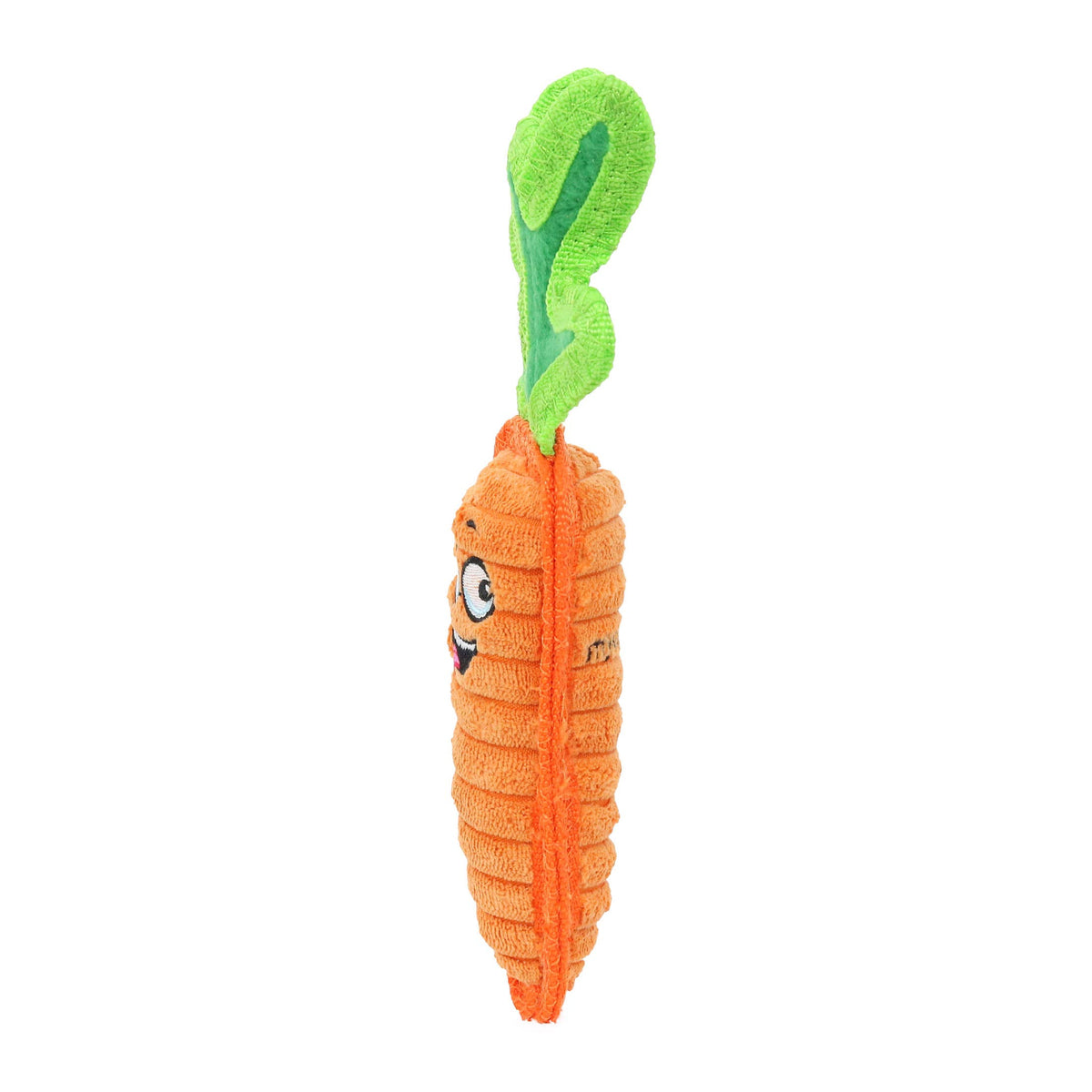 Tuffy Funny Food Jr Carrot, Squeaky Dog Toy